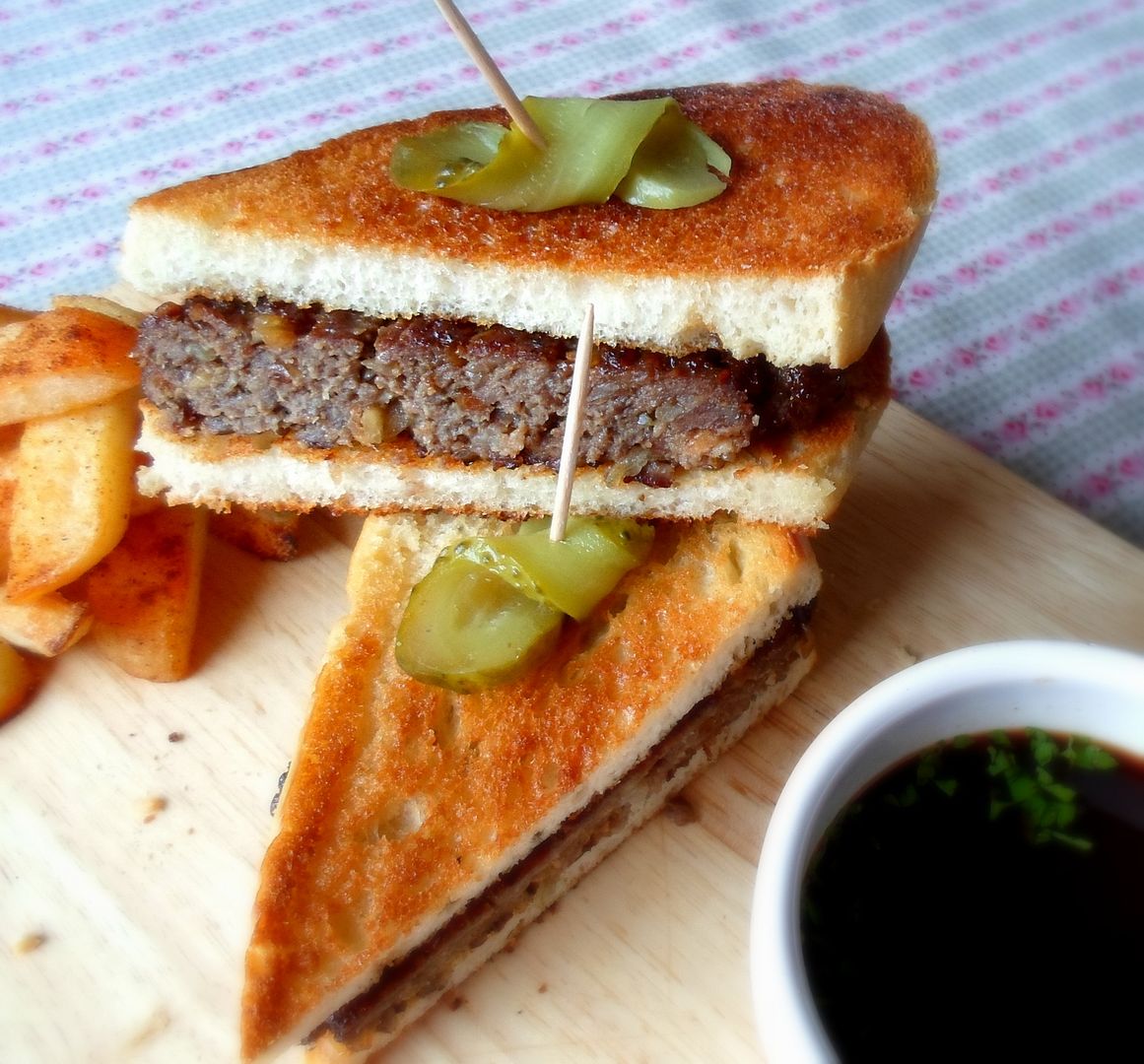 The English Kitchen French Dip Burgers